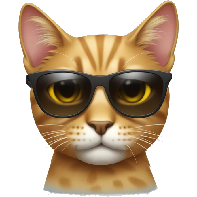 A cat wearing sunglasses emoji