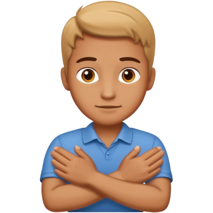 Man with hands crossed emoji