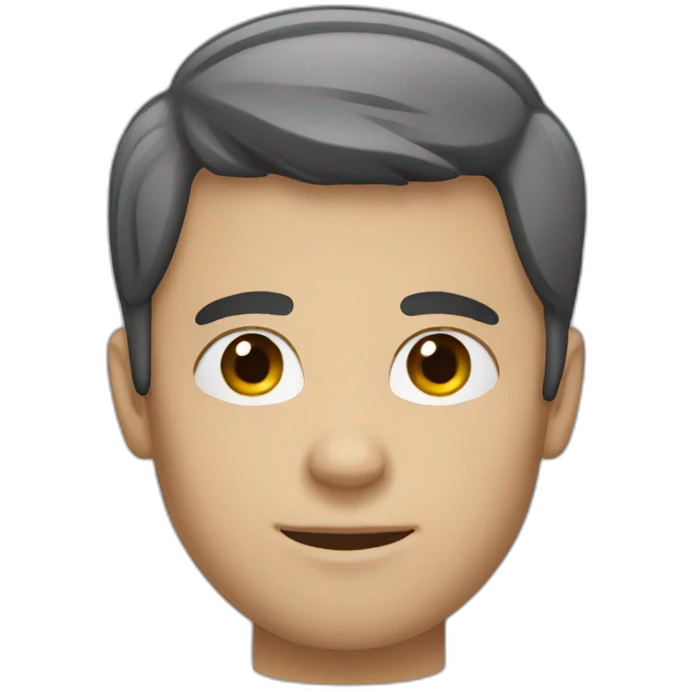 faceless 25yo white male with short black hair emoji