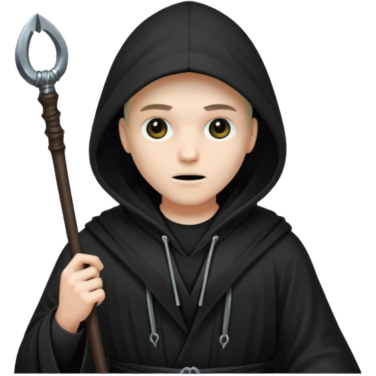 la mort avec sa capuche et sa faux emoji