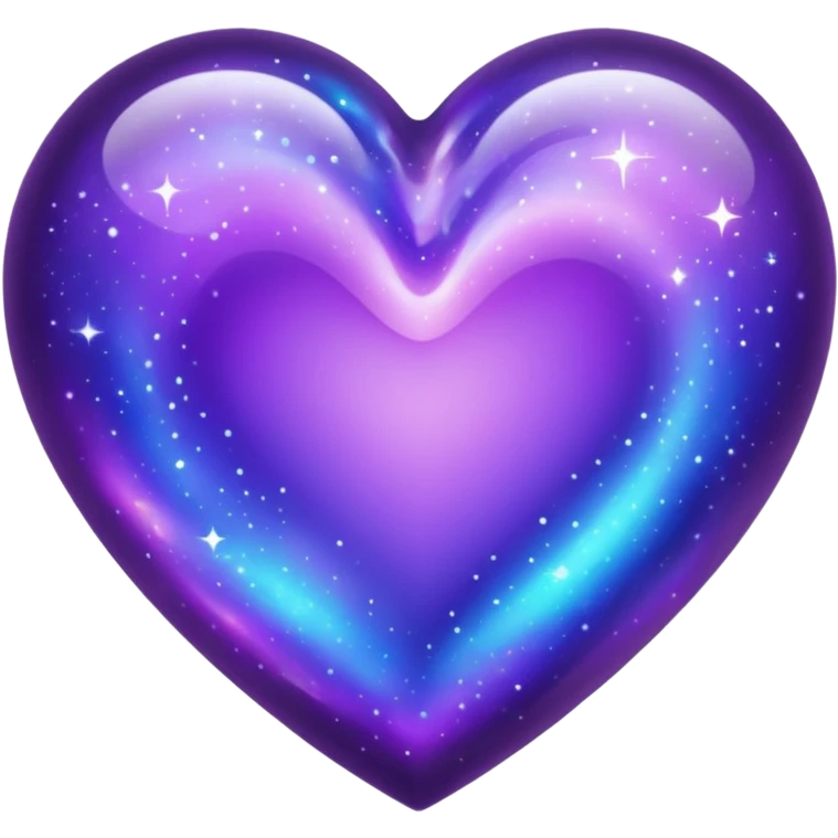 purple galaxy heart transparent emoji