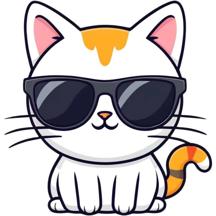 Cat with sunglasses emoji