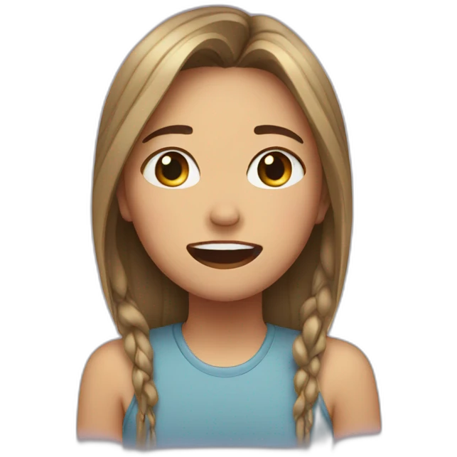 Girl crying and smiling emoji