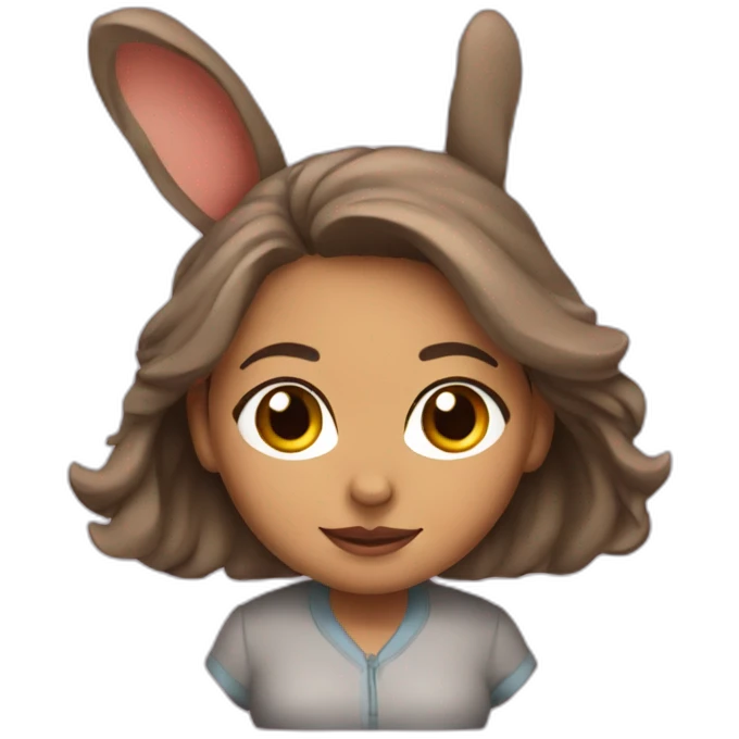 Mujer orejas conejo emoji