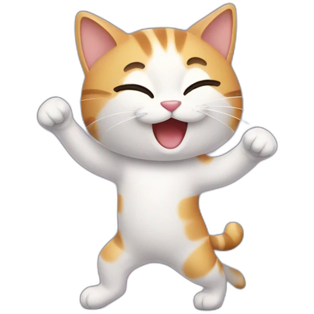 cute cat dancing emoji