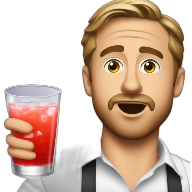 Ryan Gosling drink vodka emoji