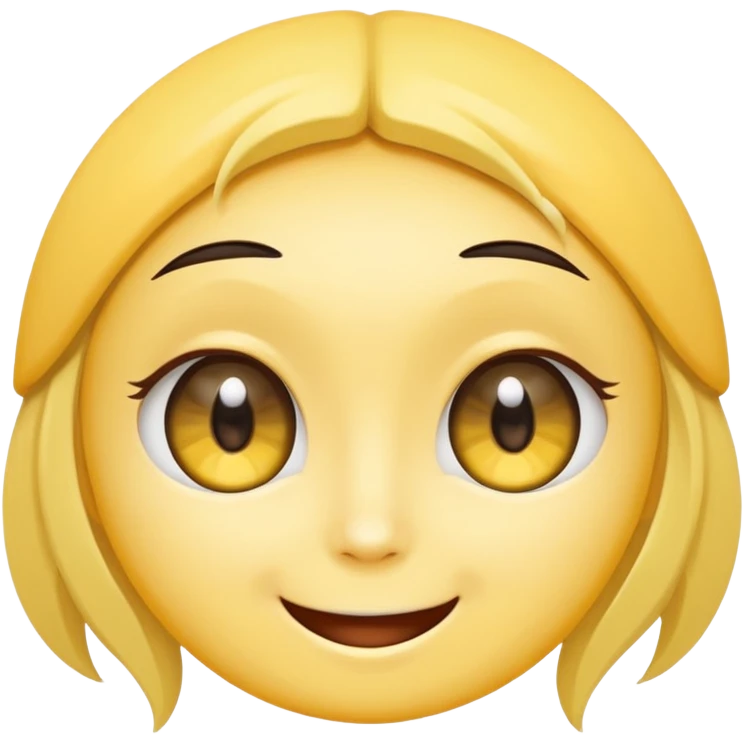 super cute anime eyes classic yellow face cheesy smile bigger smile and thicker eyebrows  emoji