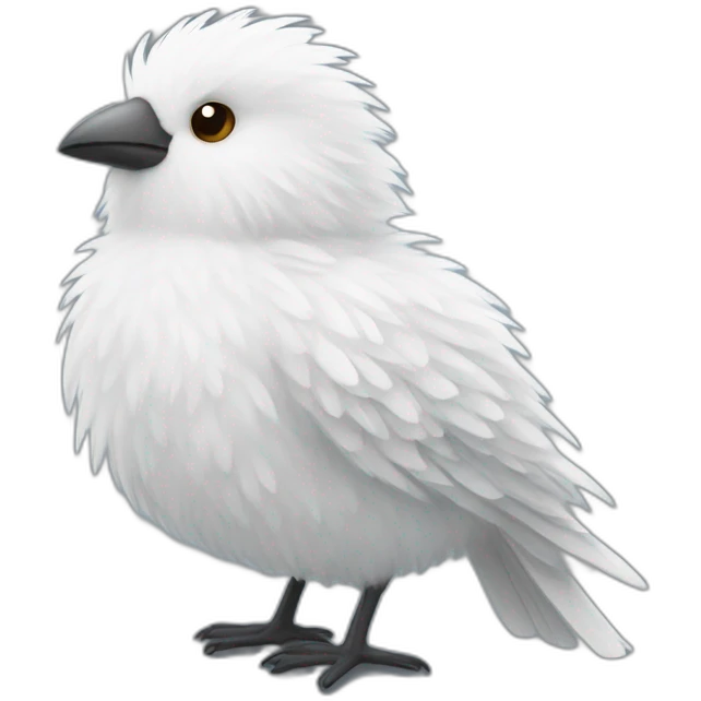fluffy white bird emoji