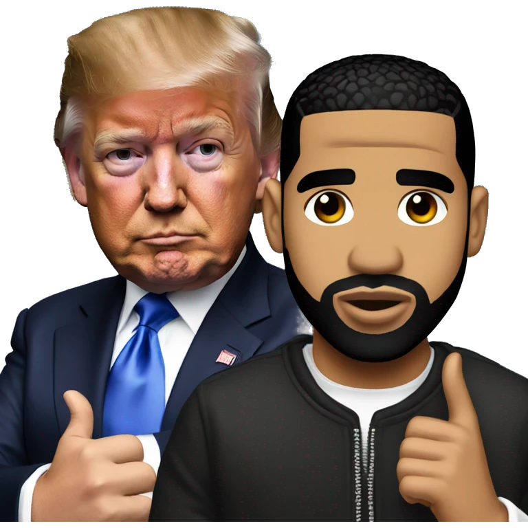Donald trump and drake emoji