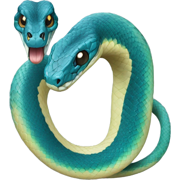 Blue viper snake emoji
