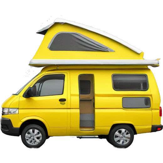 Yellow t5.1 transporter camper  emoji