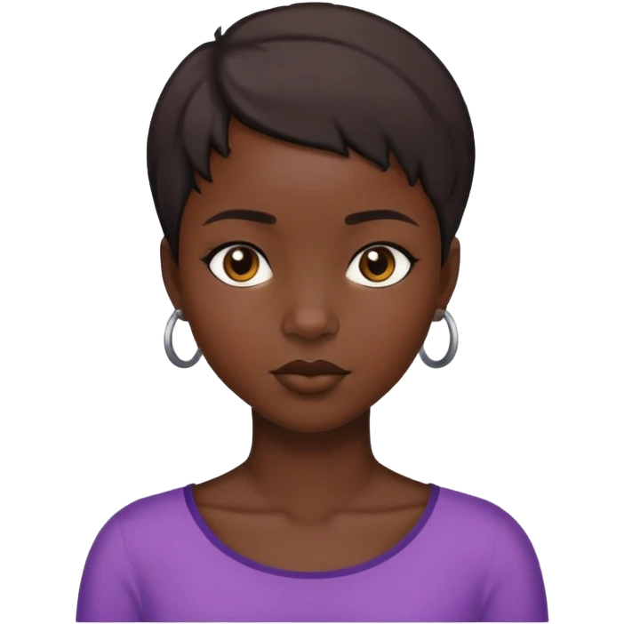 the back of african girls head emoji