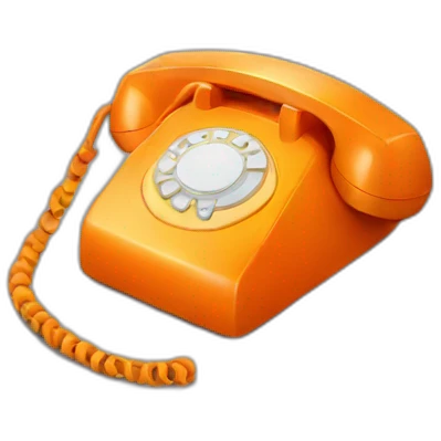 orange phone emoji