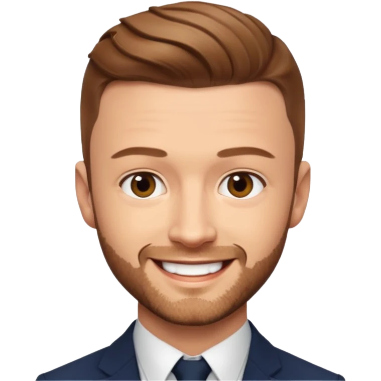 Justin Timberlake with light brown hair emoji