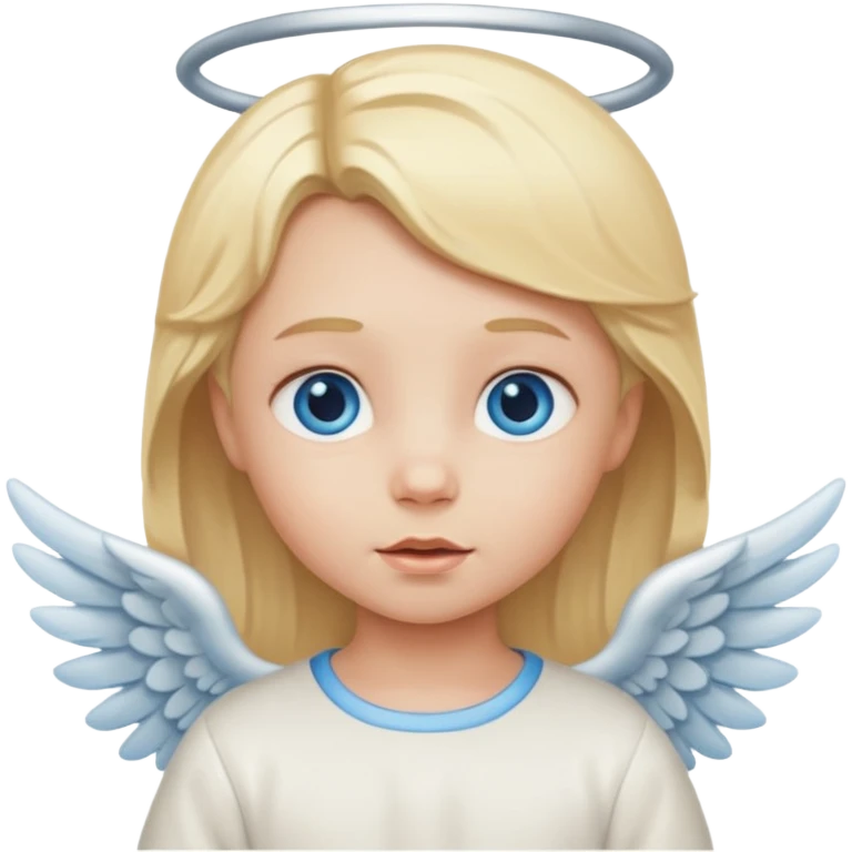 Blonde angel baby with blue eyes  emoji