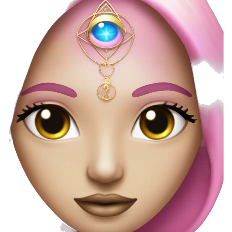 Pleiadian diva woman female third eye pink emoji