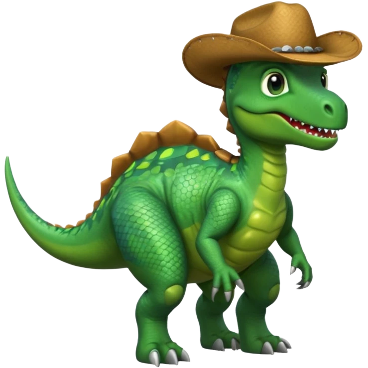 dinosaor with cowboy helmet emoji