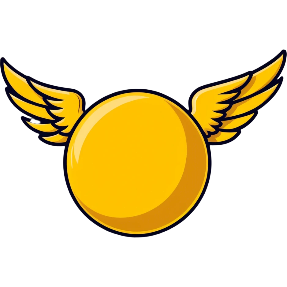 golden snitch with wings emoji