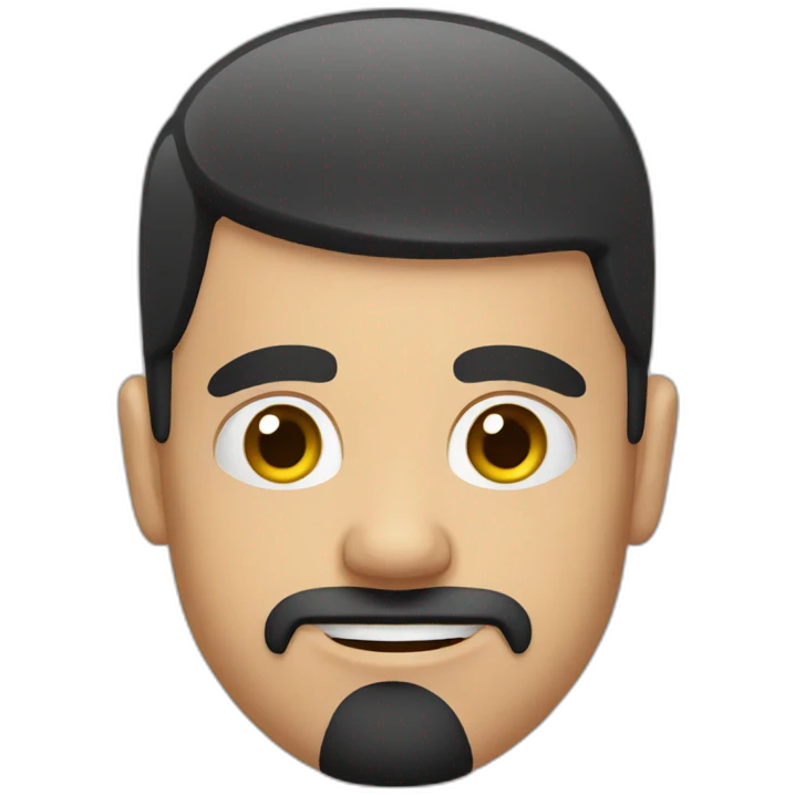 bald guy,-black-goatee emoji