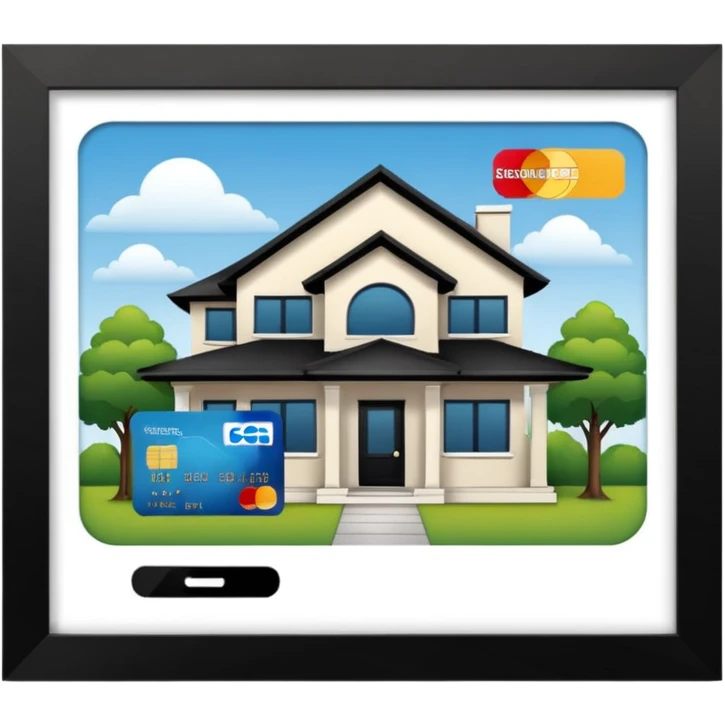 casa con tarjeta de credito emoji