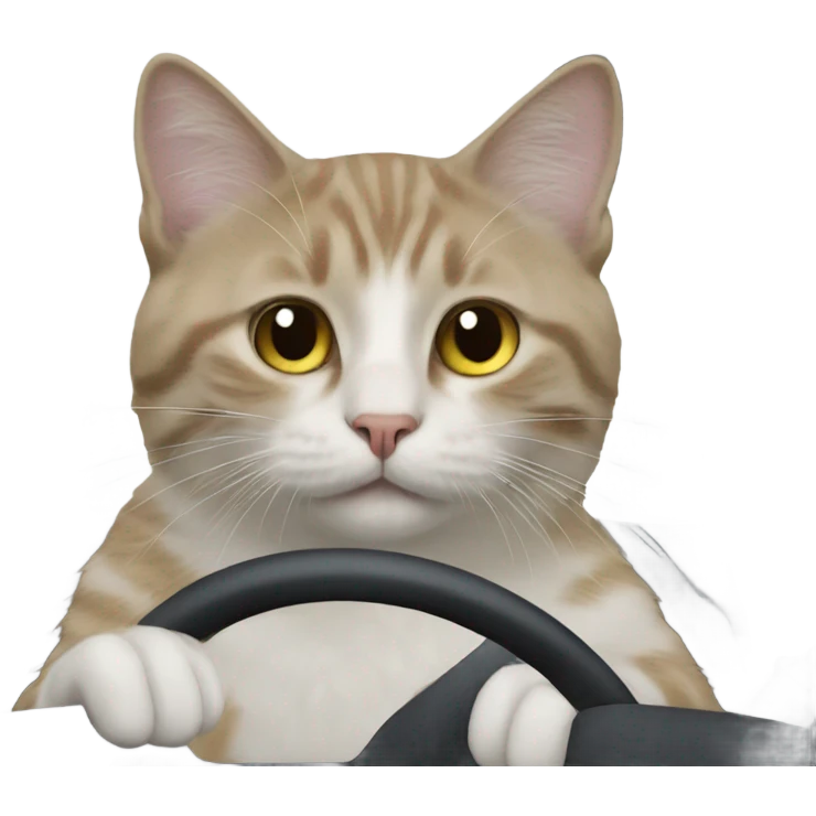 Cat driving  emoji