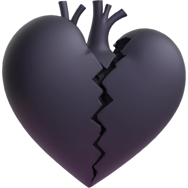 Broken black heart emoji