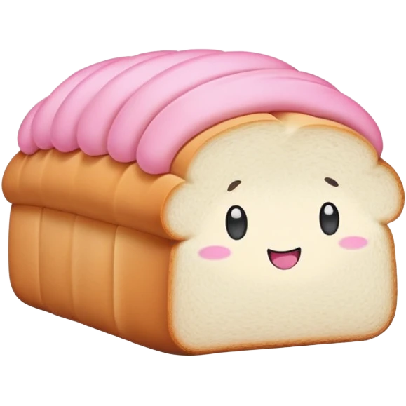 Pink loaf of bread with Bimbo branding emoji
