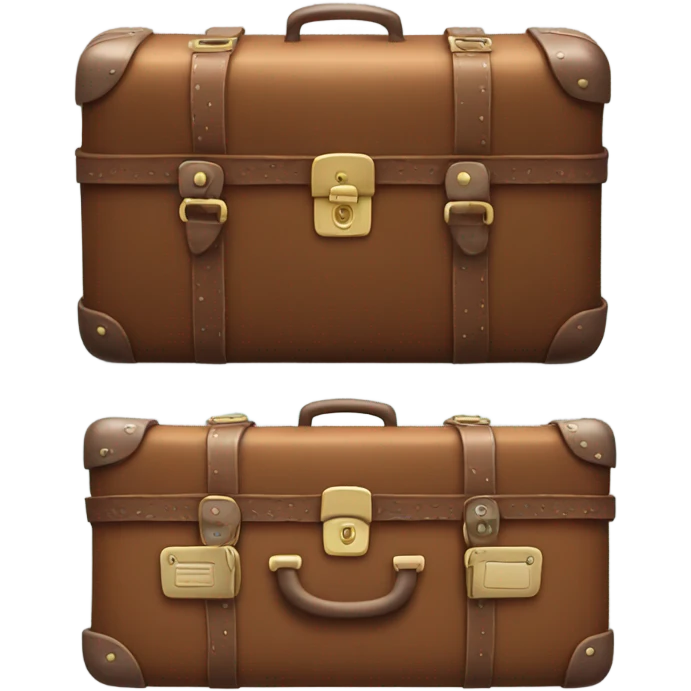 Cute Brown suitcase  emoji