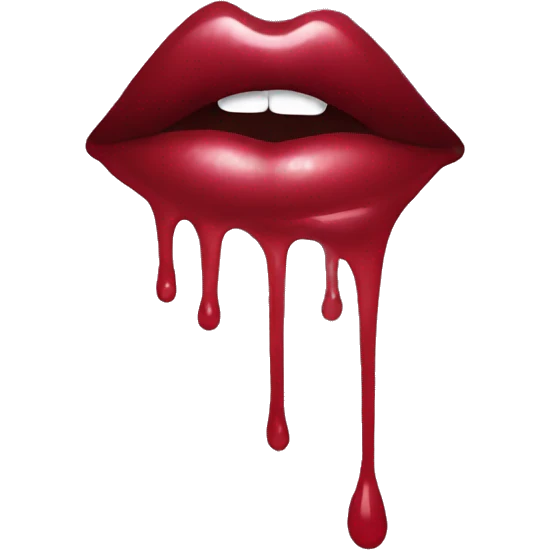 Kiss lipstick stain emoji