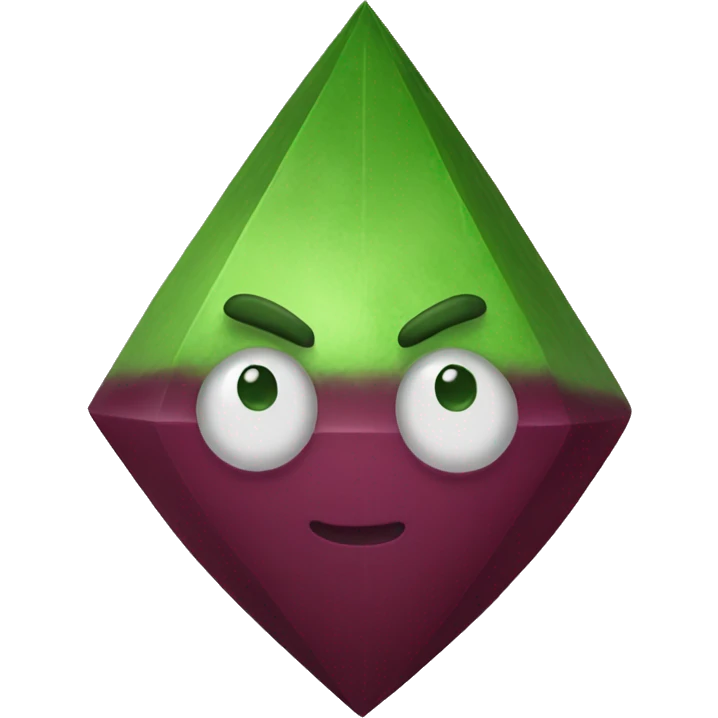 realistic plumbob burgundy emoji