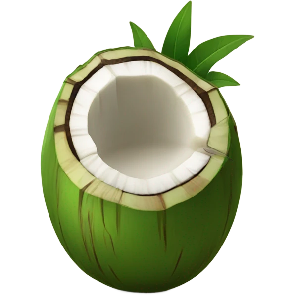  Whole green coconut drinkable emoji