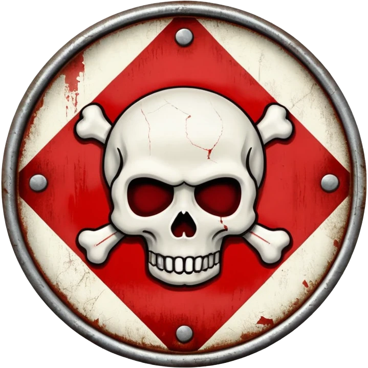 danger warning skull  sign emoji