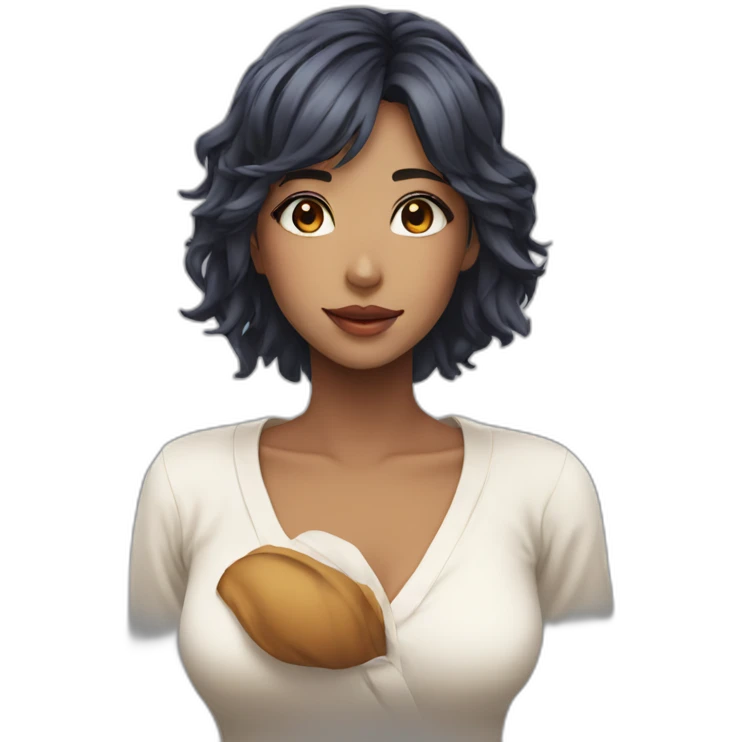 Beautiful woman anime emoji