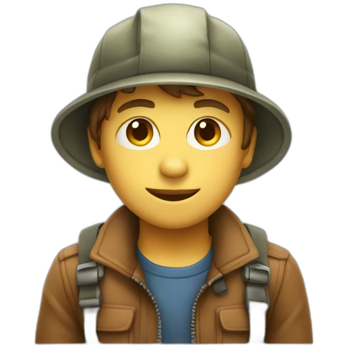 Boy with propeller hat emoji