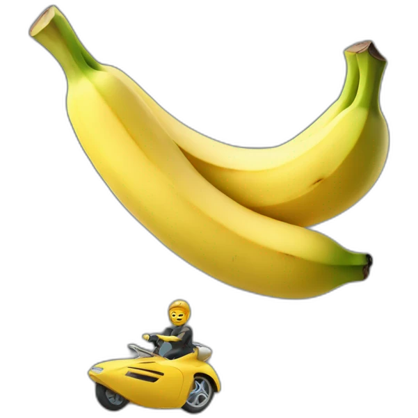 chat sur une banane volante emoji