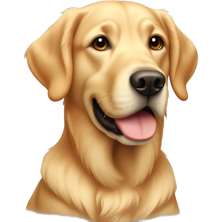 golden retriever labrador with smooth skin emoji