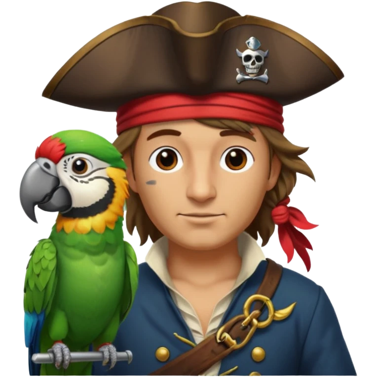 pirate and parrot emoji