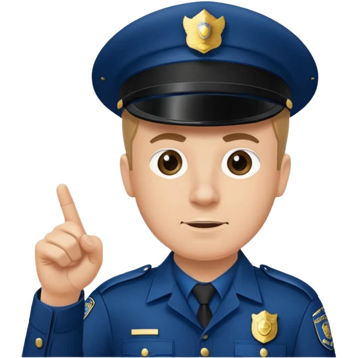 reference to "what he said" quote from Hot Fuzz movie - add pointing to another policeman emoji