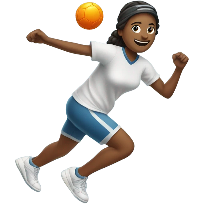 Jump over pickleball net emoji