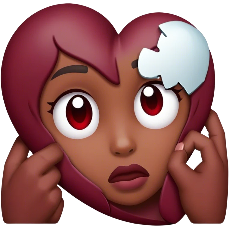 broken heart Burgundy emoji