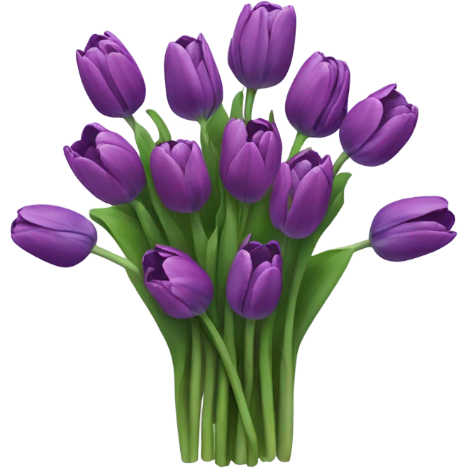 Purple tulips buque emoji