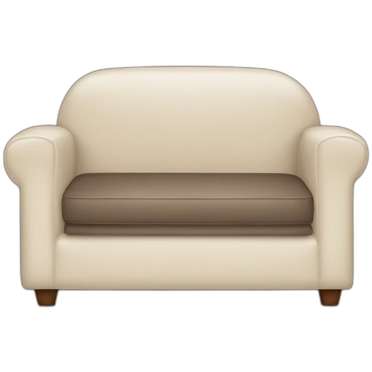 The couch from tv show friends with coffee table and coffee on it emoji