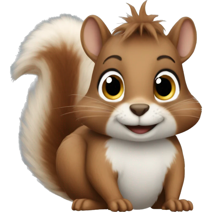 Remake squirrel with long eyelashes emoji