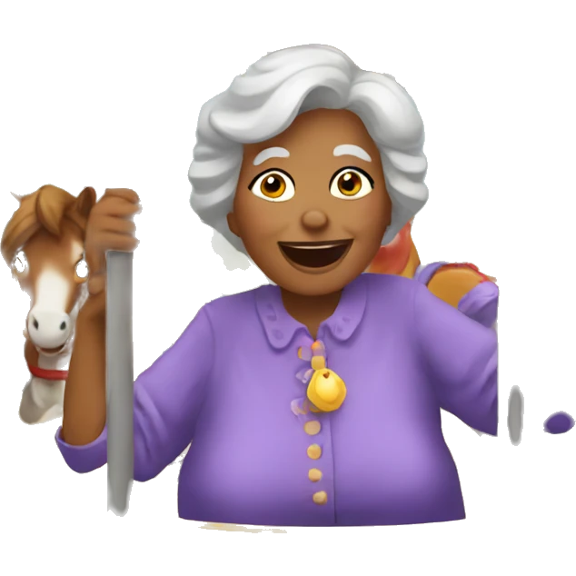 grannies on the carousel emoji