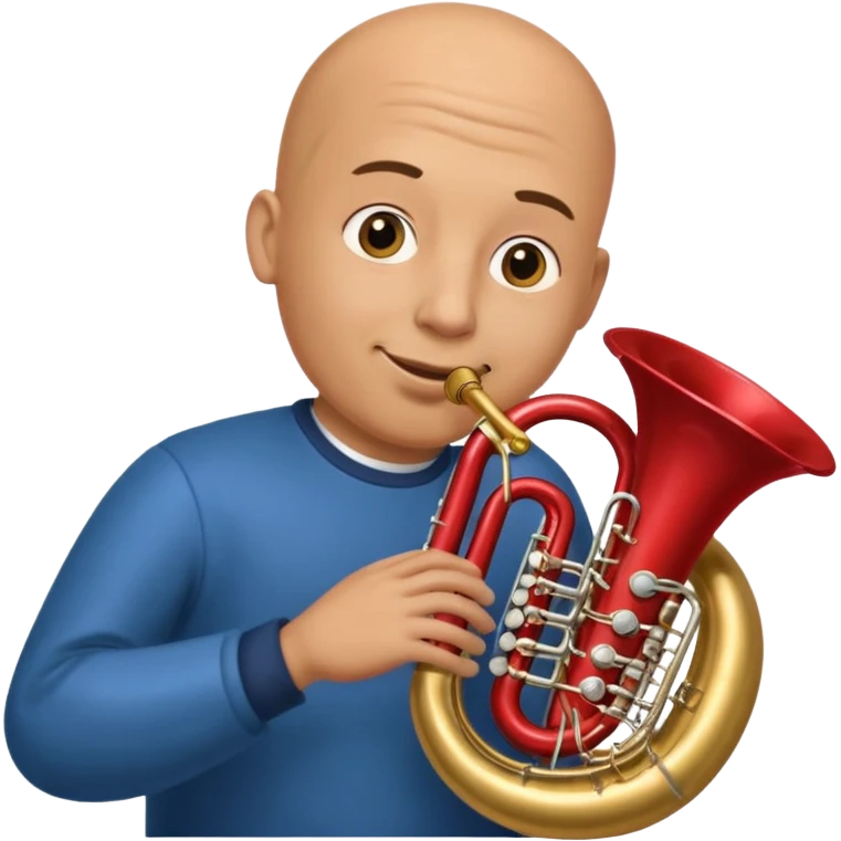 tuba gespielt von Glatzkopf emoji