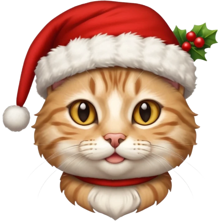 кіт в новорічнной шляпці emoji