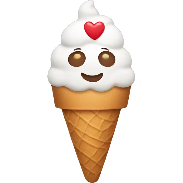 Ice cream with hearts emoji