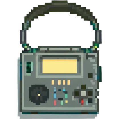 a minidisk player with headphones emoji
