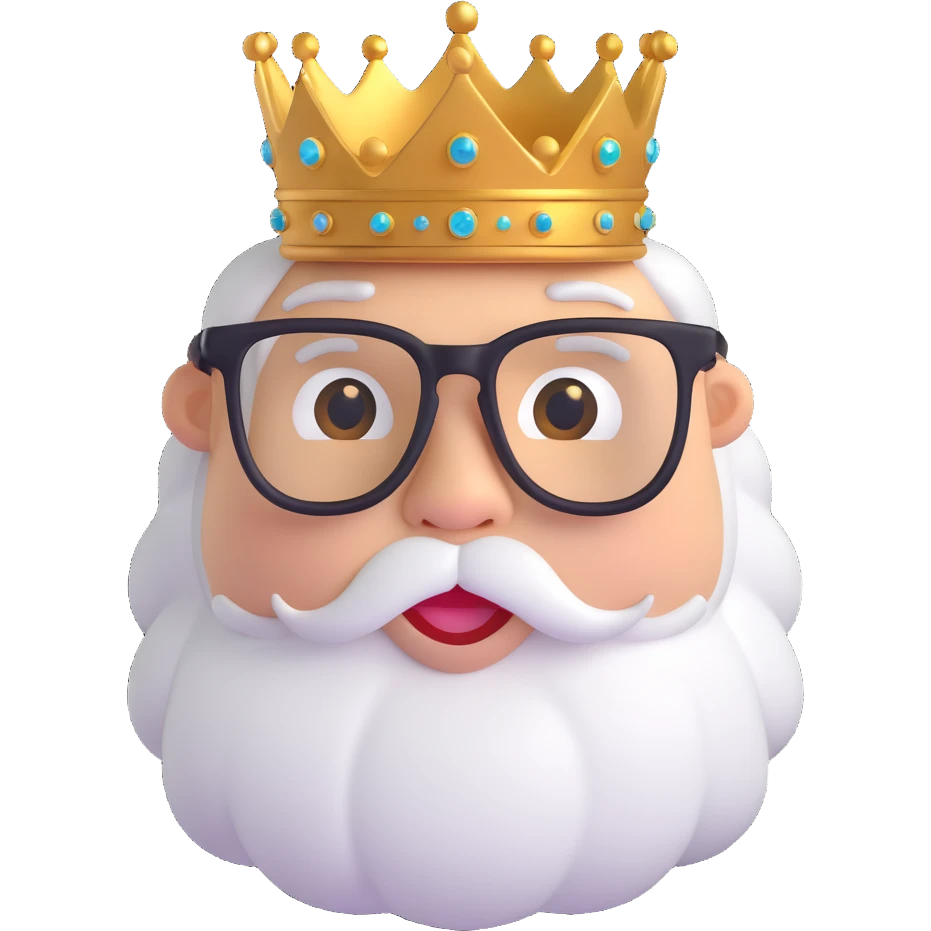 implant with a golden crown in glasses emoji