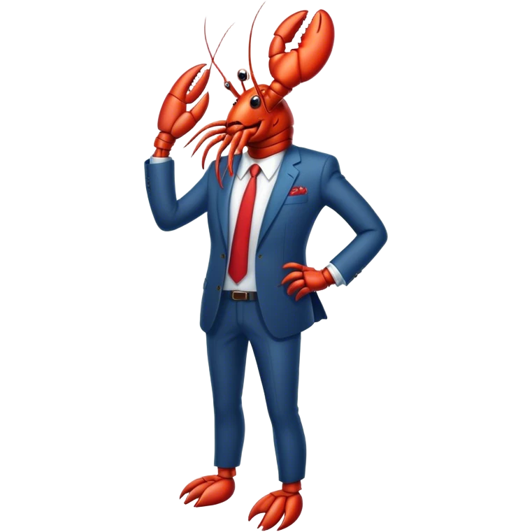 Lobster in a suit emoji